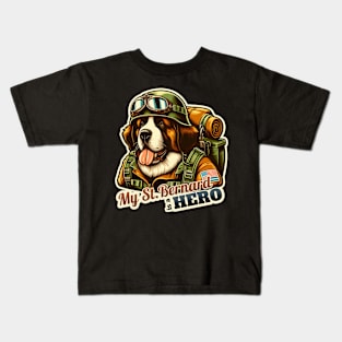 St. Bernard soldier Kids T-Shirt